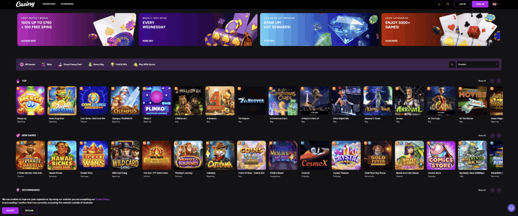 Discover the Excitement of Casiny Casino No Deposit Bonus 13